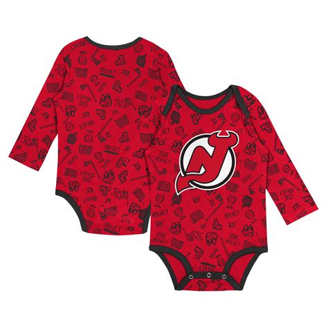 Infant Red New Jersey Devils Dynamic Defender Long Sleeve Bodysuit