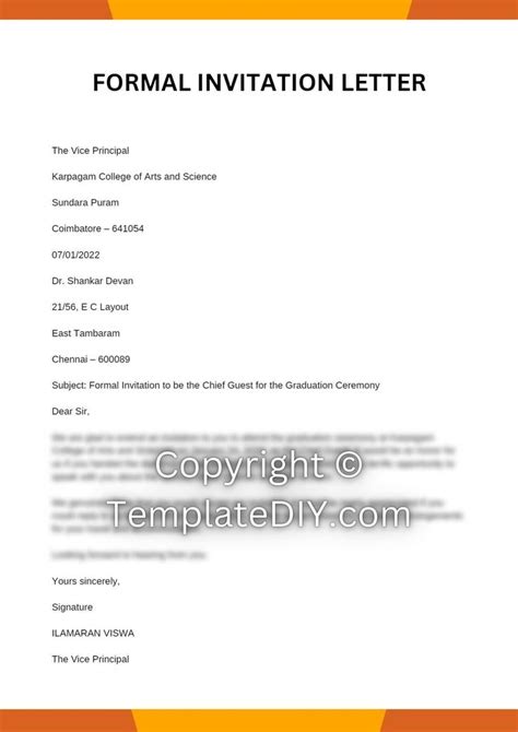 Formal Invitation Letter Sample With Examples In Pdf And Word Formal