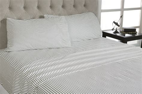 Mainstays 100 Cotton Percale Printed Sheet Set Pin Stripe Twin