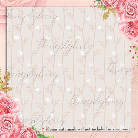 16 Seamless Neutral Floral Digital Papers 12 300 Dpi Etsy