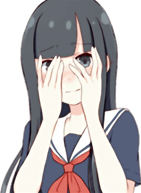 Anime Girl Face Meme PNG Transparent Image PNG Arts