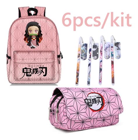 Mochila Escolar Anime Demon Slayer Kamado Nezuko Para Crianç