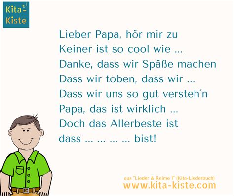 Das bedeutet eine menge alkohol. Vatertag Gedicht Spruch - aus "Lieder & Reime 1", dem Kita ...