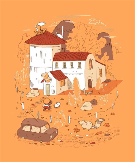 Farmhouse By MumblingIdiot On DeviantART Illustration Colour Schemes Art