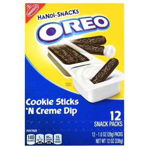 Nabisco Handi Snacks Oreo Cookie Sticks N Crème Dip Snack Packs 1 Oz