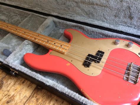 Fender Precision Bass 50d Road Worn Fiesta Red In Ealing Broadway