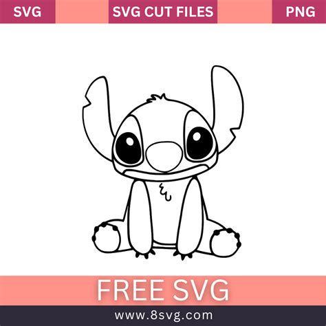 Outline Stitch Svg Free Cut File For Cricut 8svg