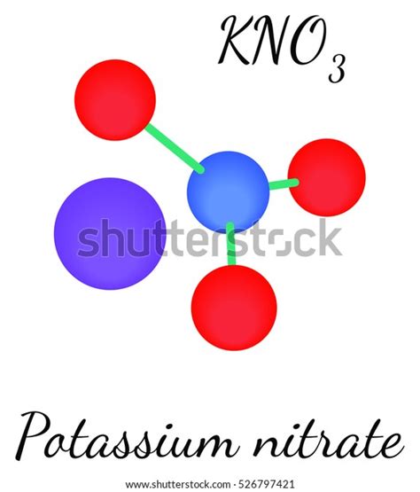 Kno3 Potassium Nitrate Molecule Isolated On Stock Vector Royalty Free