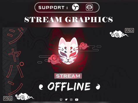 Animated Kitsune Mask For Twitch Streamers Full Twitch Etsy
