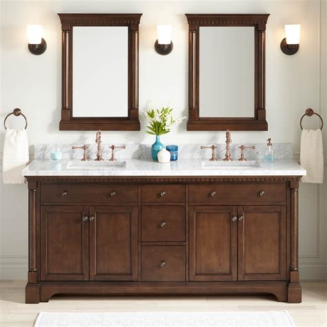 Check out our luxurious double bathroom sink vanities selection, and see why our customers keep coming back for our top notch sink vanities. 72" Claudia Double Vanity for Rectangular Undermount Sinks ...