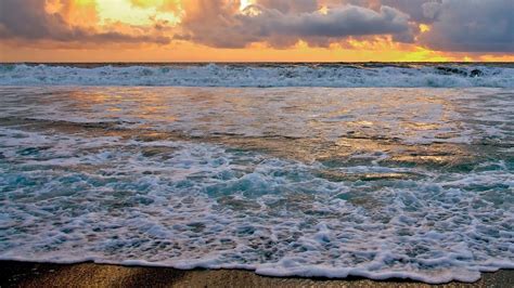 Wallpaper Sunlight Landscape Sunset Sea Rock Shore Sand Beach