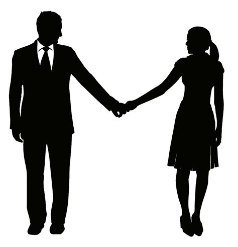 Couple Hand Holding Silhouette Clip Art Library