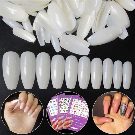 500pcs Coffin False Nails Artificial Natural Full Cover Ballerina Fake Nail Tips For Nail Art