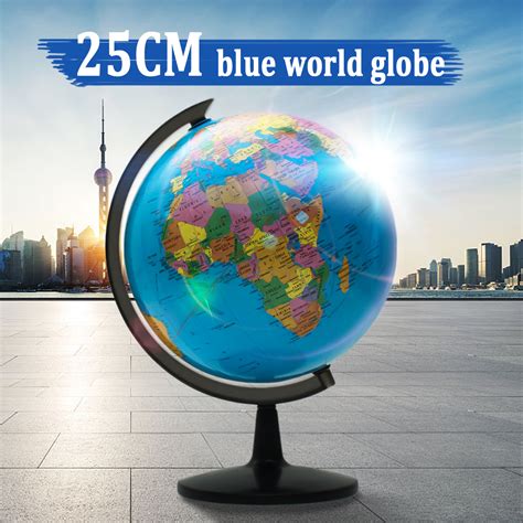 New 25cm Rotating World Earth Globe Atlas Map Geography Education Xmas