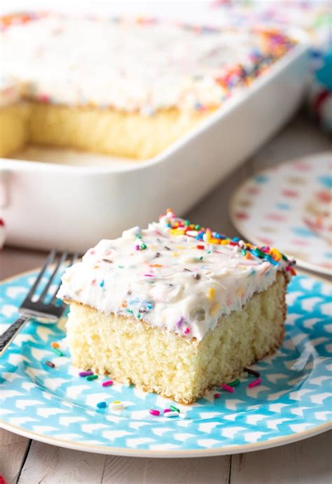 You can make this delicious vanilla custard cake from scratch, thank's to whoot contributor ella's very easy recipe. Vanilla Cake | Rainbow Desserts | POPSUGAR Food Photo 9