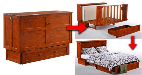 This Murphy Cabinet Bed Converts Into A Queen Size Bed In Seconds