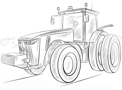 Coloriage Tracteur John Deere télécharger et imprimer gratuit