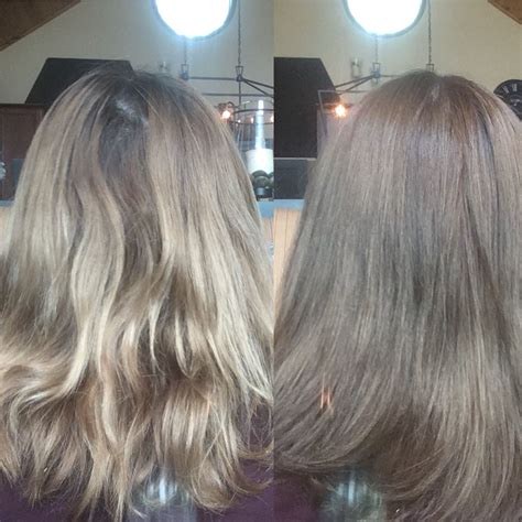 Before And After Wella Colour Gel Permanent Dye A Medium Smokey Ash Blonde