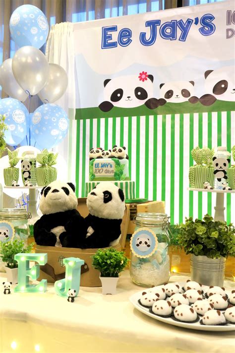 Panda Theme Baby Shower Party Ideas Photo 1 Of 24 Catch My Party