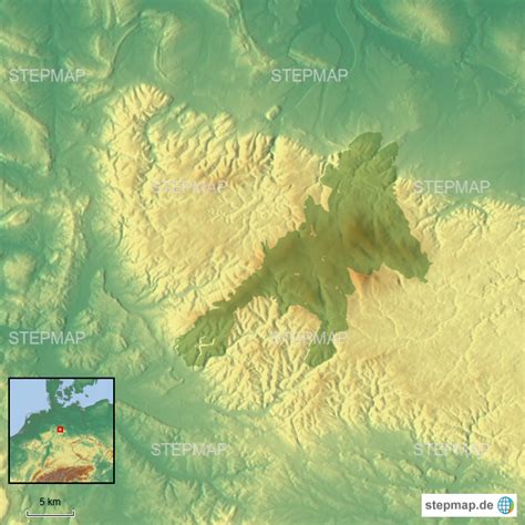 Die generalkarte blatt 10 + 14: StepMap - harz - Landkarte für Deutschland