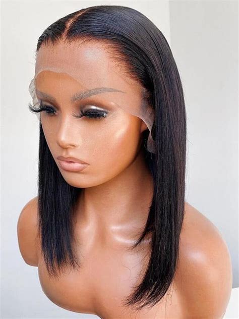 Chinalacewig Silky Straight Bob Glueless 13x6 Undetectable Hd Lace Fro Chinalacewig