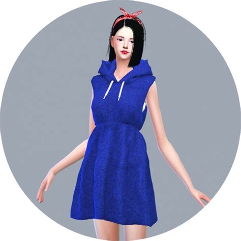 Hood Sleeveless Dress At Marigold Sims 4 Updates