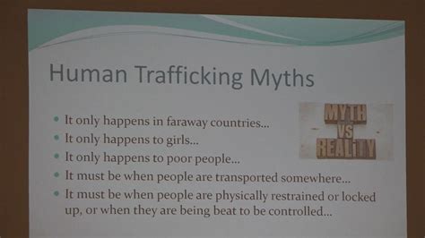 Myths And Realities Of Human Trafficking