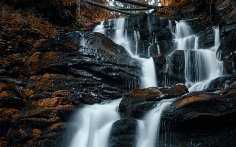 Download Wallpaper 3840x2400 Waterfall Stones Water Stream Rocks 4k
