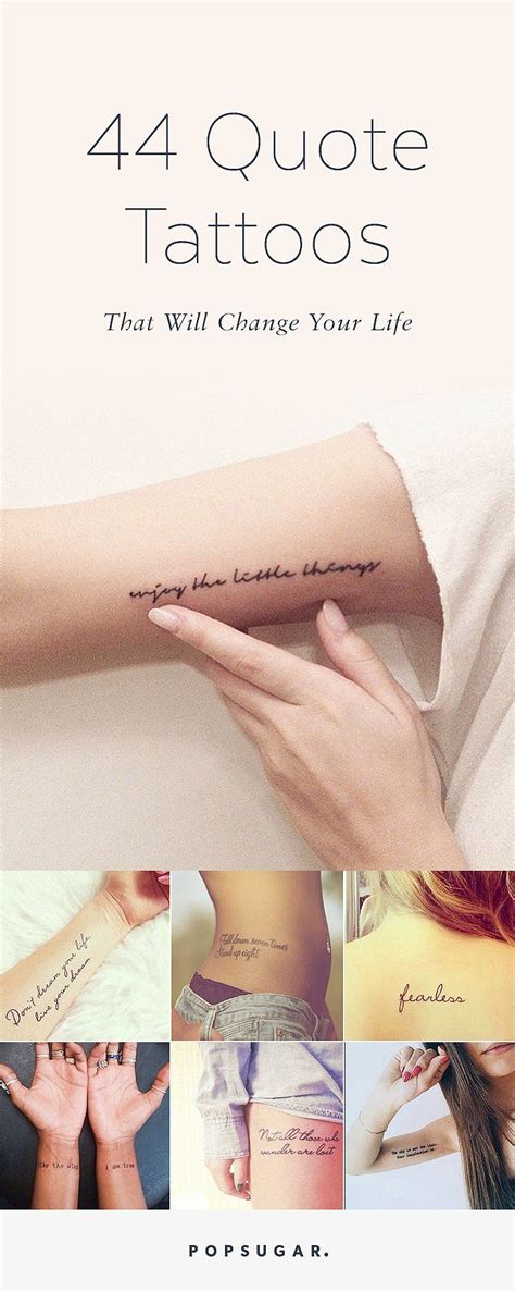 A Woman S Arm With Tattoos On It And The Words Quote Tattoos That