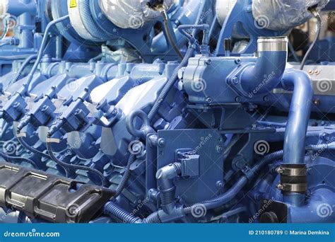 Manufacture Of Marine And Industrial Diesel And Gas Engines Stock Image