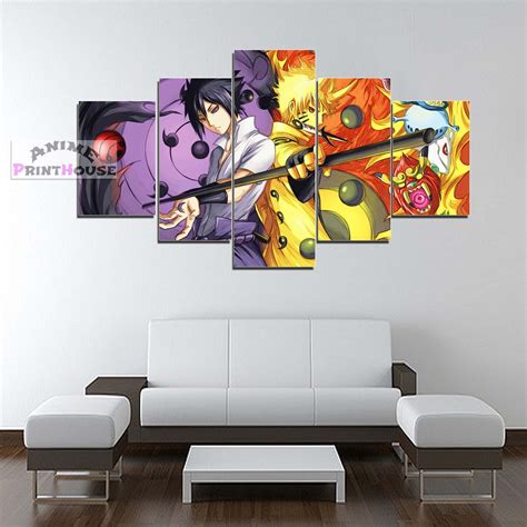 Naruto Vs Sasuke Canvas Painting Wall Decor Anime Print House