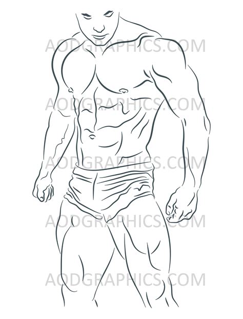 Nude Man Paint Party Image Pre Sketched Art Template Man Etsy