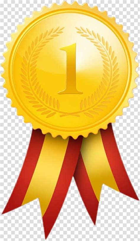 Cartoon Gold Medal, Award, Badge, 1st Place Gold Medal, Trophy, Prize