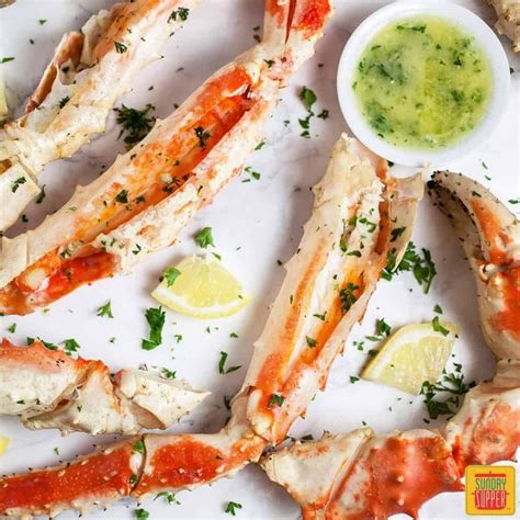 Grilled King Crab Legs Recipe With Garlic Butter Sauce Recipe Crab