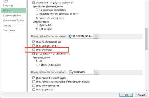 How To Restore Missing Sheet Tabs Excel Perrinator Com