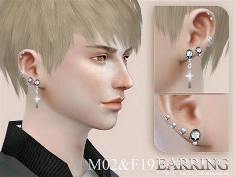 Sims 4 Ccs The Best Earring By S Club Sims 4 Mods Men Earrings