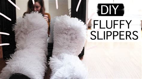 τodiyblog Diy No Sew Fluffy Slippers