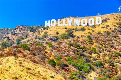 Inscription Hollywood On The Hollywood Hills In Los Angeles Editorial