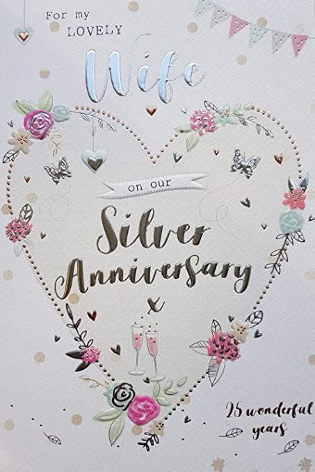 For My Wife On Our Silver 25th Wedding Anniversary Card Icg