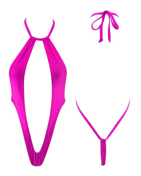 Fuchsia Sling Bikini Extreme Micro String Bikini Sherrylo Swimwear