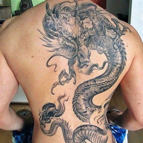 26 traditional dragon head tattoo designs. 60 Dragon Back Tattoo Designs For Men - Breath Of Power