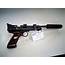 £95 Crosman 2240 Co2 Powered Pistol Used With Wooden Grips And Silencer 