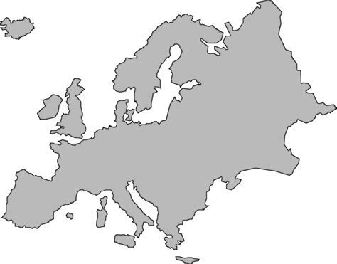 White Maps Of Europe Clip Art Library
