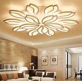 Led ceiling lights modern flush mount lighting fixture panel lamp 220v 12/36/72w. New Lotus Flower Modern LED Dandelion Ceiling Lamp Dinner ...