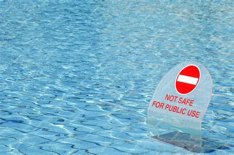Premium Photo Warning Sign In A Public Swimming Pool