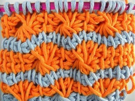 Ein beliebtes muster ist das strickmuster. Tunesisch Häkeln - Sternchenmuster zweifarbig (mit Bildern ...