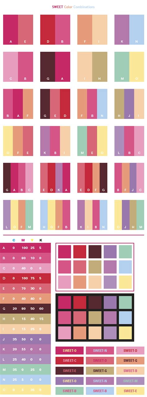 Sweet Color Schemes For Print Cmyk Color Values Цветовые модели