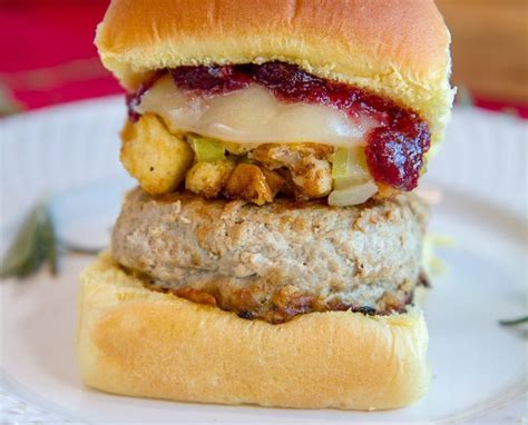 Turkey Burger With Stuffing And Cranberry Sauce Martin S Famous