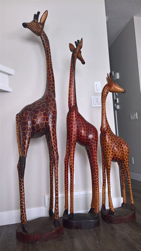 Giraffe Wood Giraffe Home Decor Large Wooden Giraffe Etsy