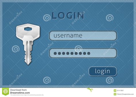 Login Form Stock Vector Illustration Of Name Illustration 31117837